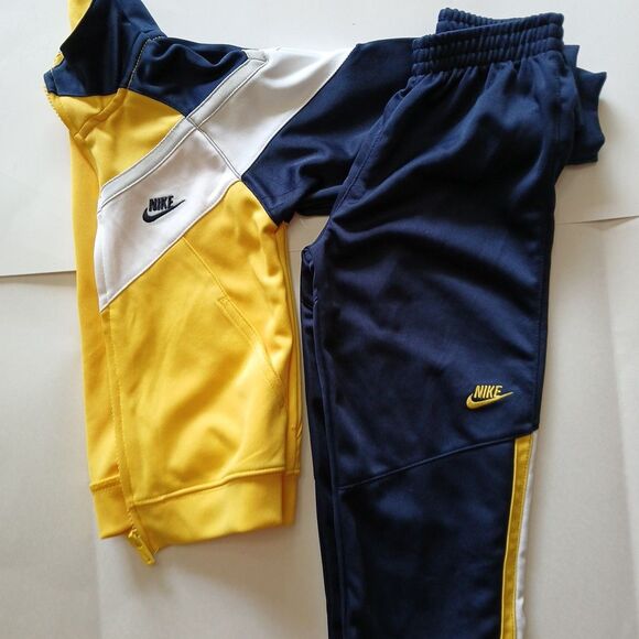 2-piece Nike Athletic Navy Blue,Yellow,  White Track Outfit Toddler 3T  Zip-Up - Picture 2 of 16